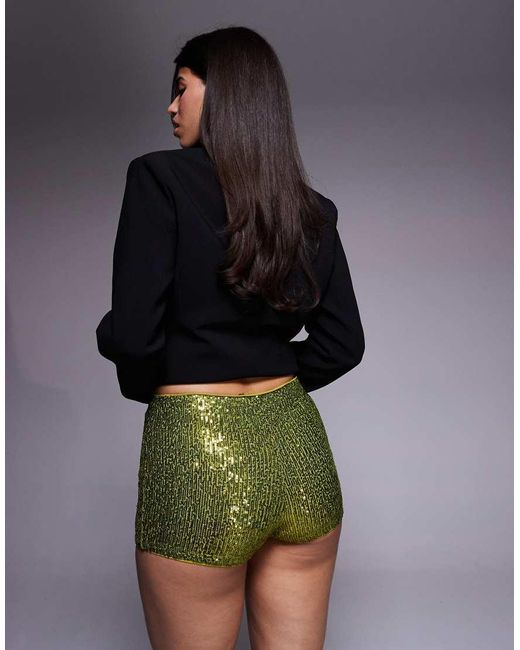 ASOS Black Allover Sequin Mini Shorts
