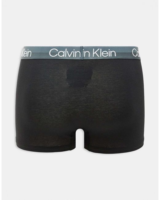 Calvin Klein – modern structure – 3er-pack unterhosen in Black für Herren