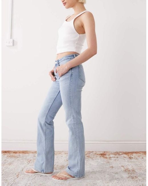 Weekday Blue Tension Slim Fit Bootcut Jeans
