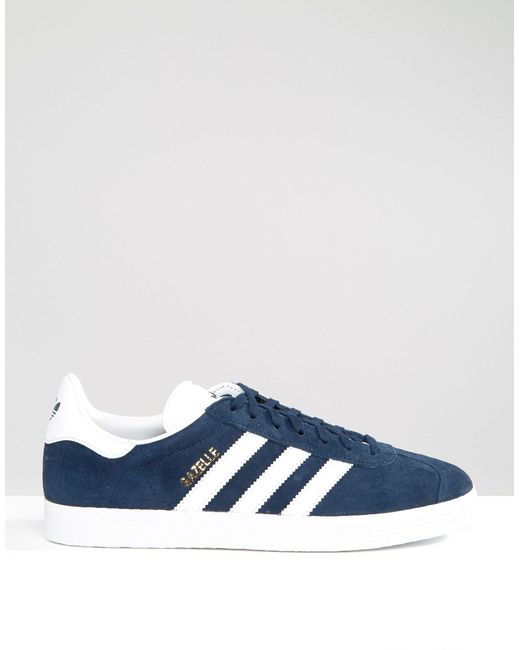 blue adidas gazelle trainers