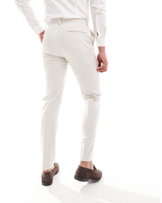 ASOS White Slim Suit Trouser for men
