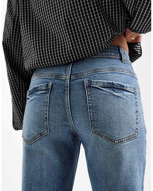 ASOS Blue Asos Design Petite Slim Fit Mom Jeans