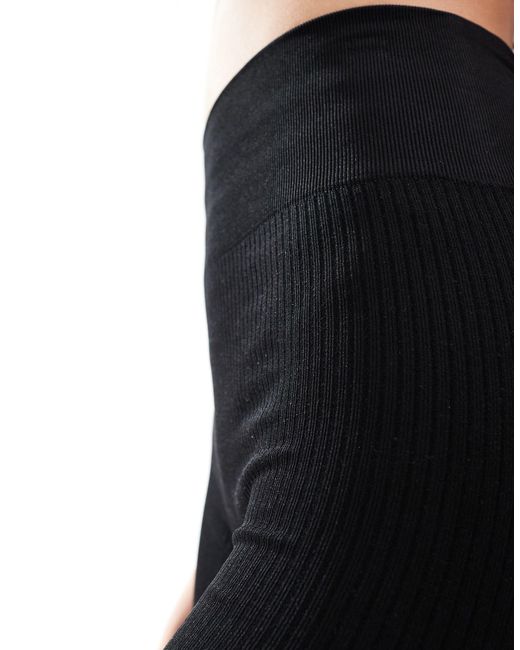 ASOS 4505 Black Tall – icon – nahtlose, gerippte sport-leggings