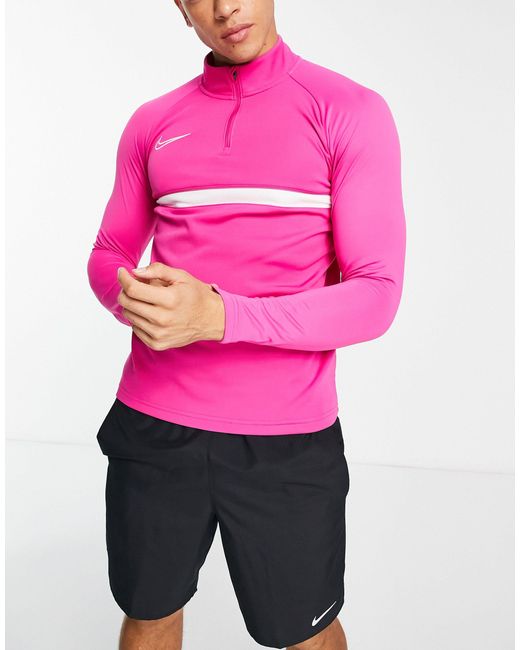 Nike Football Academy Dri-fit Drill Half Zip Top in Pink for Men | Lyst  Australia
