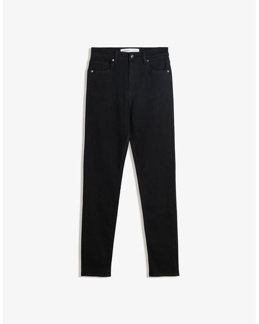 Bershka Gray Super High-waist Soft Skinny Jeans