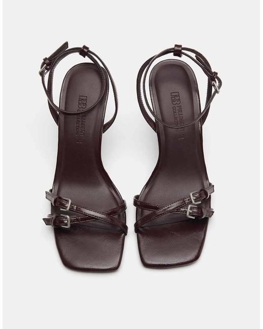 Pull&Bear Black Heeled Sandals With Buckles