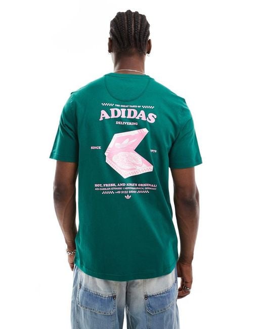 Adidas Originals Green Pizza Graphic T-Shirt for men