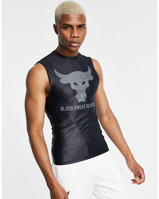 Under Armour Black Training X Project Rock Isochill Sleeveless T-shirt for men