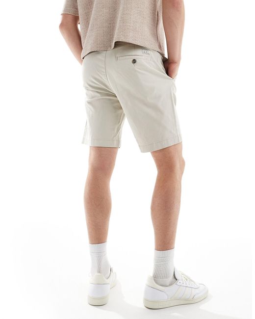 Pantaloncini chino slim elasticizzati grigi di Ben Sherman in Natural da Uomo