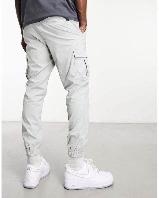 Jack & Jones White Intelligence Poly Cargo Trouser for men