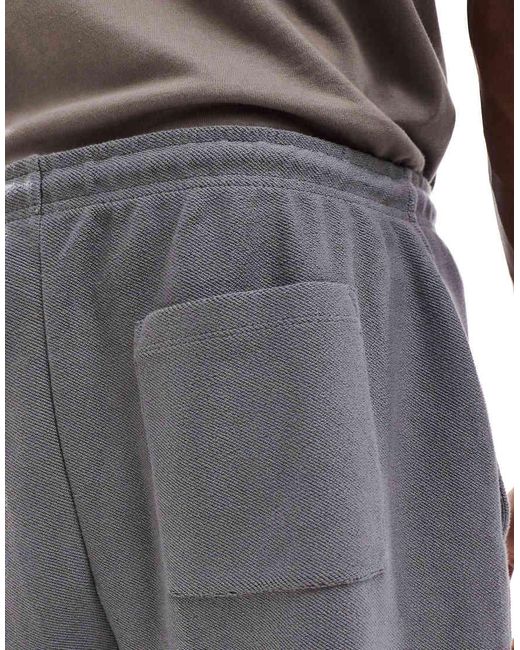 ASOS Gray Oversized Textured Sweatpants for men