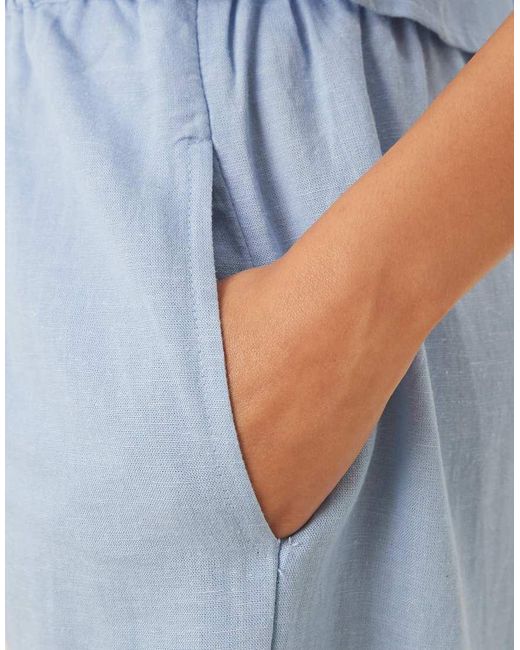 Iisla & Bird Blue Skinny Waist Band Beach Trouser Co-ord