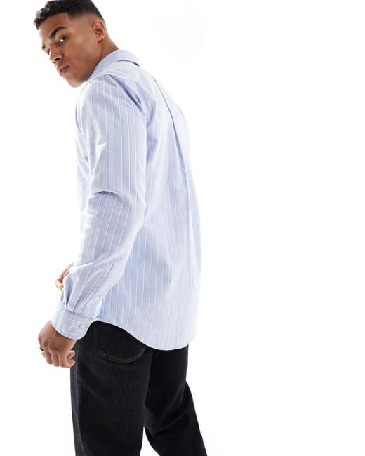 Polo Ralph Lauren – custom fit oxford-hemd in Blue für Herren