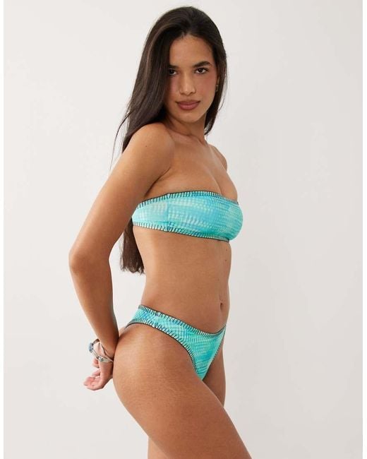 Kulani Kinis Green Summer Seas High Leg Bikini Bottom