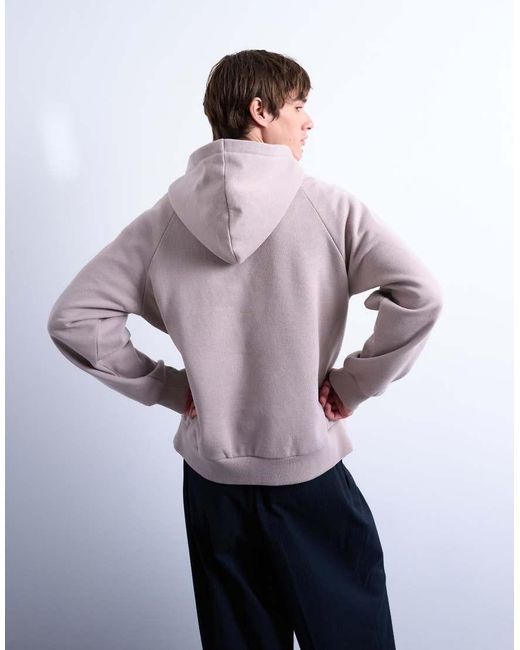 Topman Purple Boxy Fit Hoodie for men