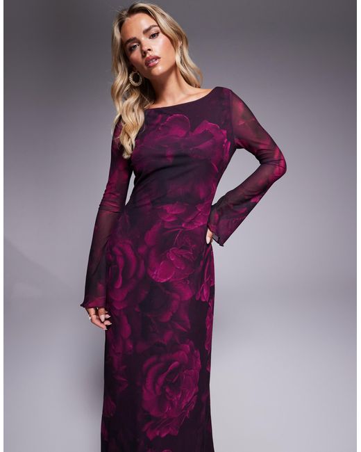 forever new long sleeve maxi dress Forever New Long Sleeve Cut-Out Midaxi Dress In Gold for Women