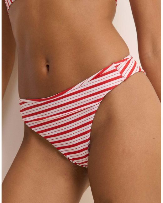 Nobody's Child Red Striped Bikini Bottoms