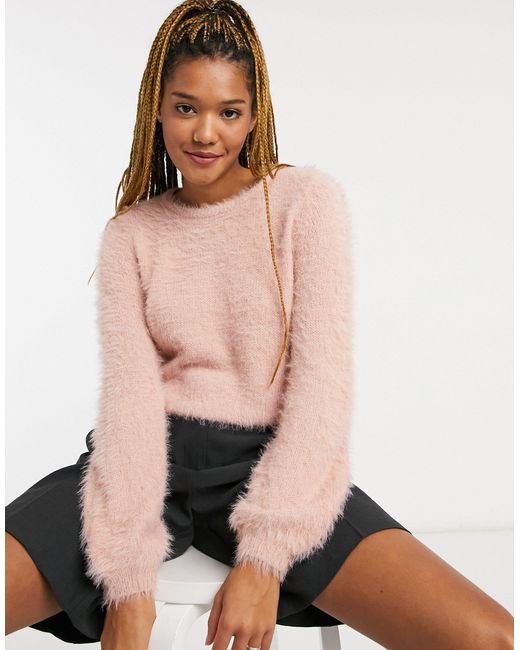 Brave Soul Pink – Gewalzter, flauschiger Pullover