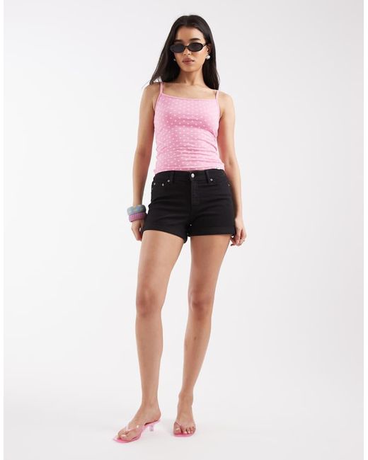 JJXX Red Nice Rolled Denim Shorts