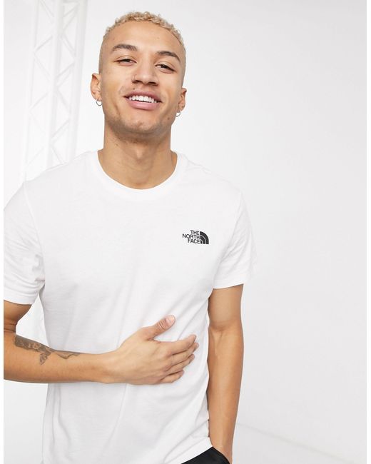 The North Face Cotton Simple Dome T Shirt in White for Men - Save 38% - Lyst