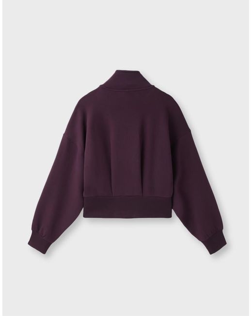 Stradivarius Purple B10 Zip-up Sweatshirt With Collar