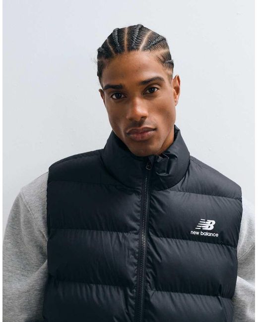 New Balance Blue Boston Puffer Vest for men