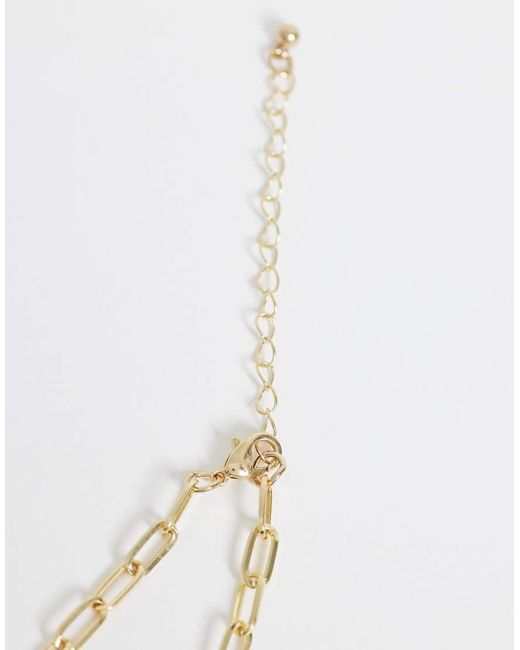 ONLY Metallic Heart Charms Necklace