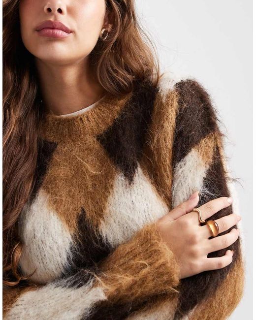 New Look Brown Brushed Jumper