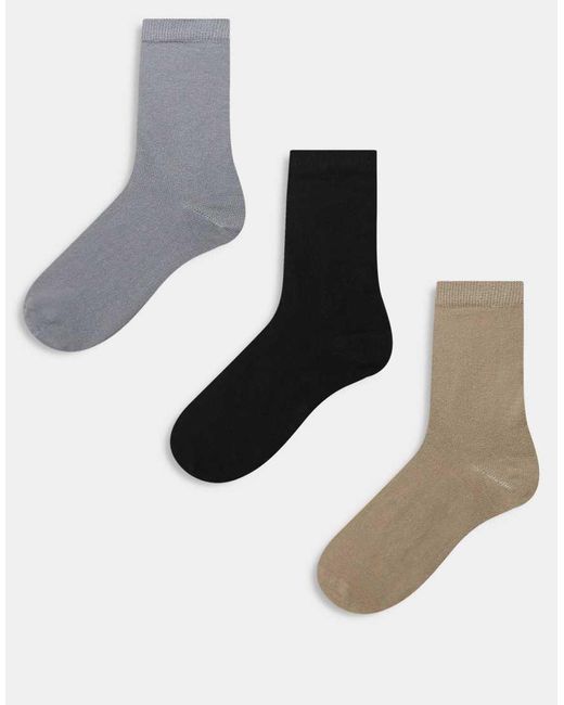 ASOS White 3 Pack Cotton Rich Socks for men