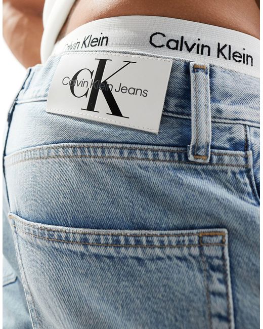 Jean dad - délavage clair Calvin Klein pour homme en coloris Blue