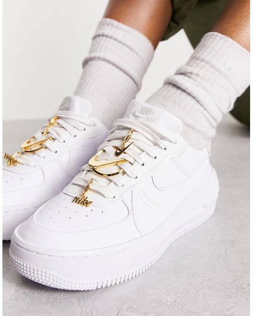 Air force 1 plt.af.orm - sneakers gioiello bianche di Nike in Bianco | Lyst