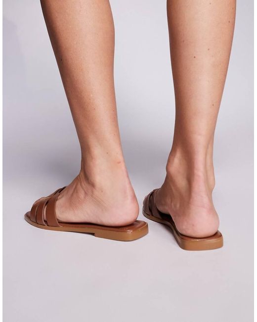 SIMMI White Jorja Slip On Flat Sandals