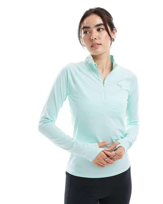PUMA Blue Run Velocity Cloudspun 1/4 Zip Top