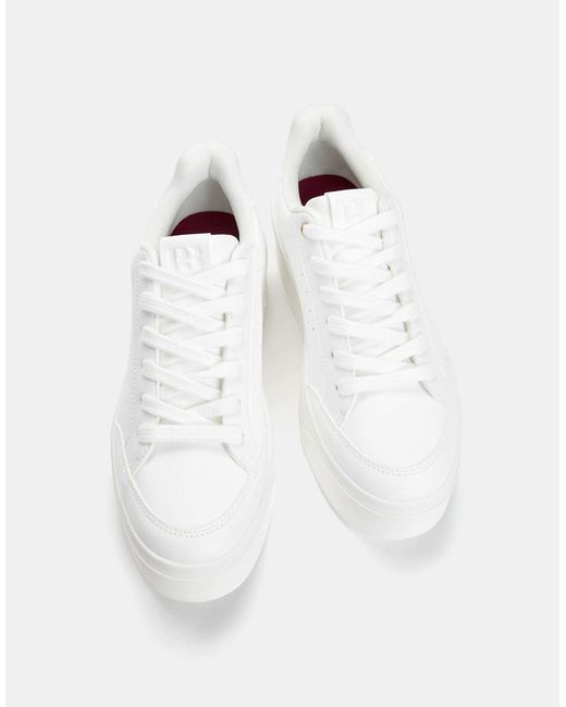 Pull&Bear White – plateau-sneaker