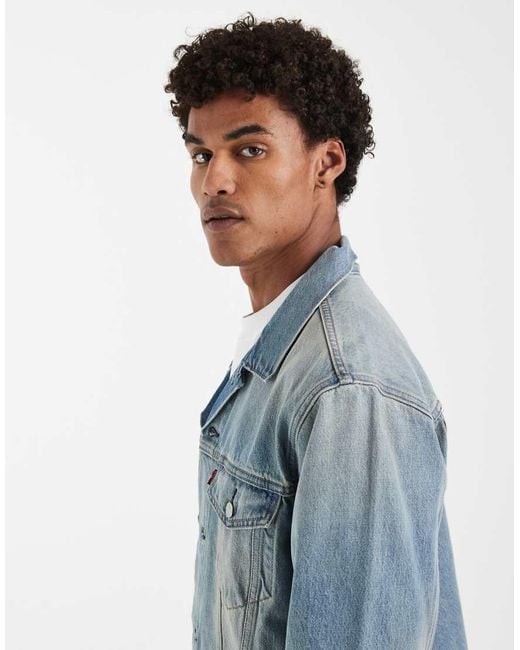 Levi's Blue Relaxed Fit Denim Trucker Jacket for men