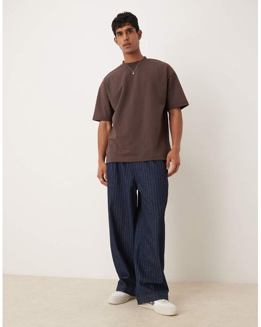 ASOS Brown Heavyweight Oversized T-shirt for men