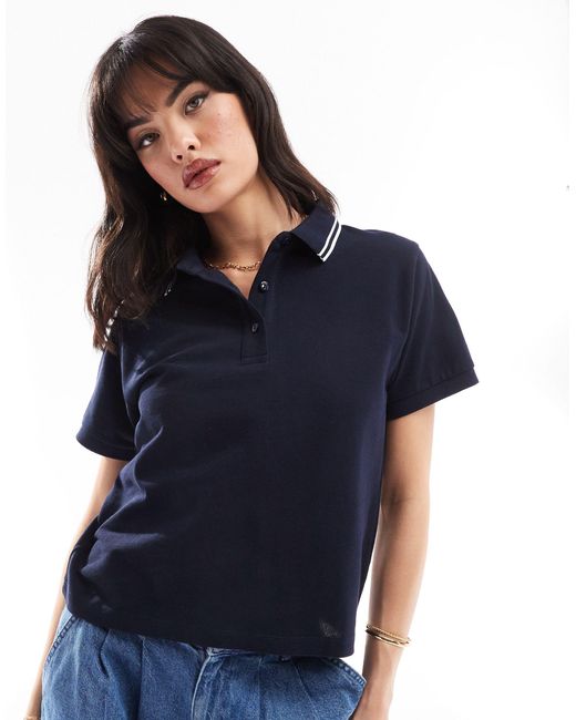 ASOS Blue Fitted Polo Shirt