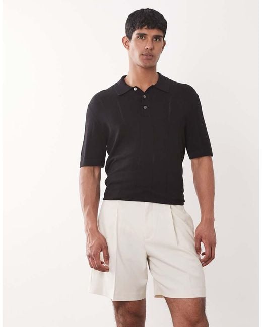 ASOS White Tailored Pleated Wide Short for men