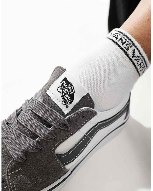 Zapatillas De Deporte Color Blanco Y Peltre Con Diseño En Dos Tonos Sk8-Low De Vans de color Black