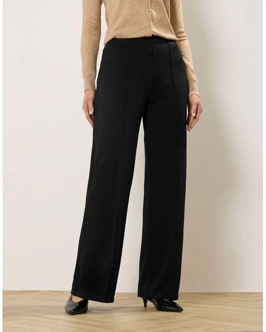 Long Tall Sally Natural Textured Wide Leg Trousers