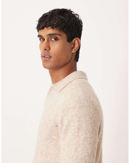 Mango Natural Wool Mix Knitted Polo for men