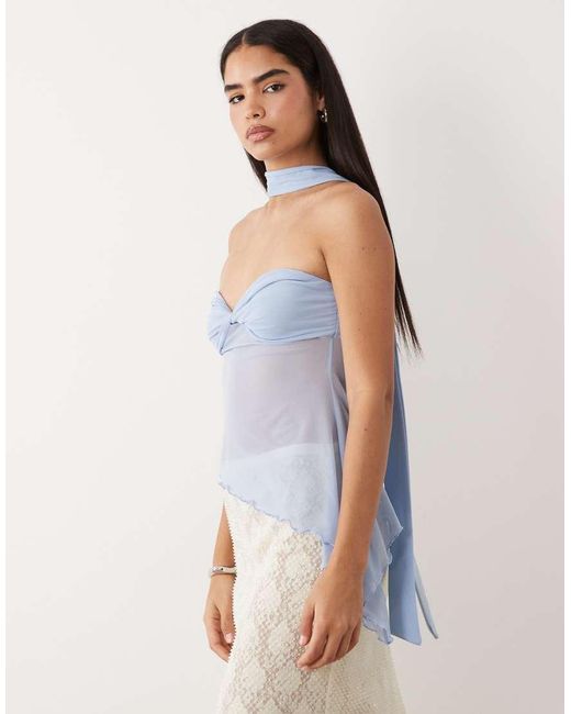 ASOS White Cami Top With Scarf Detail