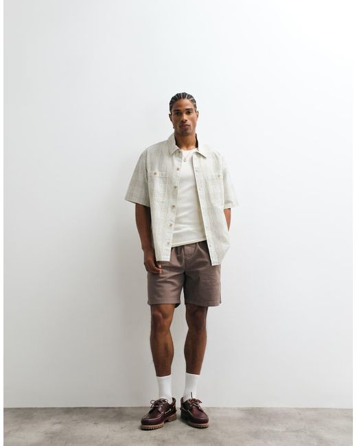 River Island White Pull On Shorts for men