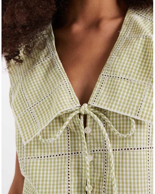 Free People Blue Waiting For Me Crop Top