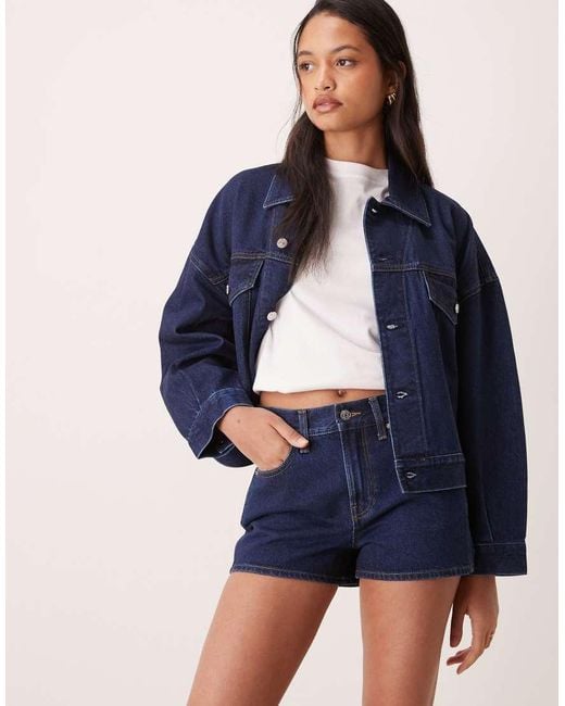 Calvin Klein Blue Archive Mini Denim Hot Pant