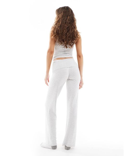 Cotton On White Sleep Recovery Roll Waist Pant