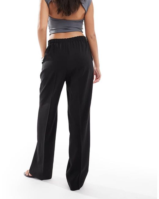 ASOS Black Tailored Pull On Trousers