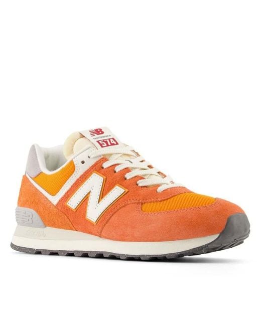 New Balance Orange 574 Trainers