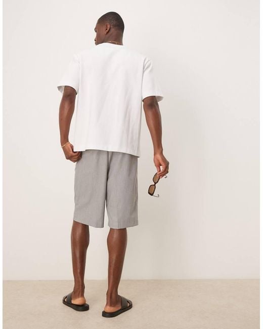ASOS Natural Straight Fit Smart Shorts for men