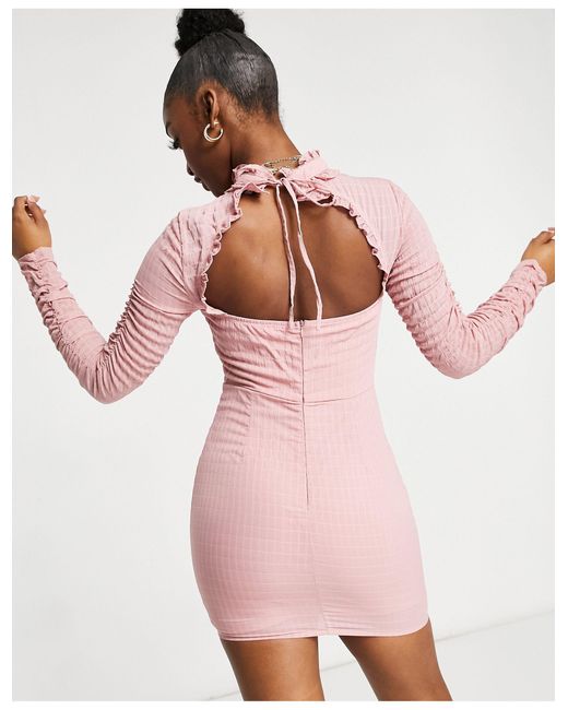 In The Style High Neck Cut Out Dress 